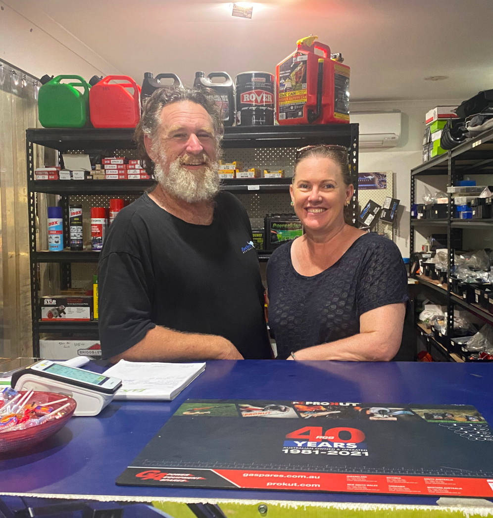 Steve, Nara and Neil at Tingalpa Mowers